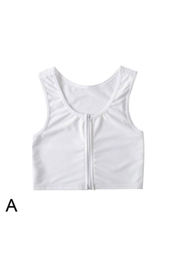 Bandage Chest Binder Zip Up Breast Binder Flat Slim Chest Supporter Shapewear πλ X1L6