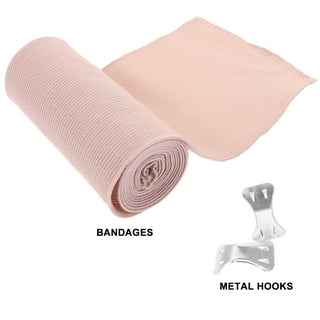SUPVOX 4pcs Elastic Bandage Wrap Compression Roll with Extra Metal Clips  for Ankle Support Arm Leg Chest Injury