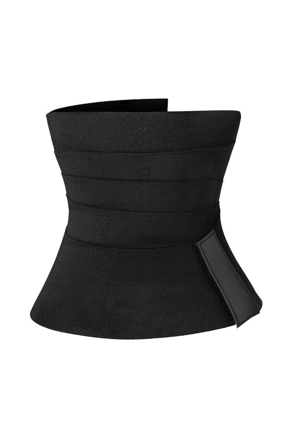 Bandage Wrap Waist Trainer For Women Lower Belly Waist Wraps For Stomach Wraps Plus Size-Black -15CM