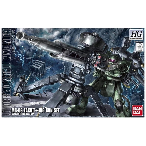 Bandai 2339747 1/44 HG MS-06 Zaku II + Big Gun Set (Anime Version) "Gundam Thunderbolt"