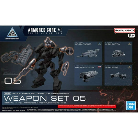 Bandai 2762127 30MM Option Parts Weapon Set #05 Armored Core VI Fires of Rubicon "30 Minutes Missions"