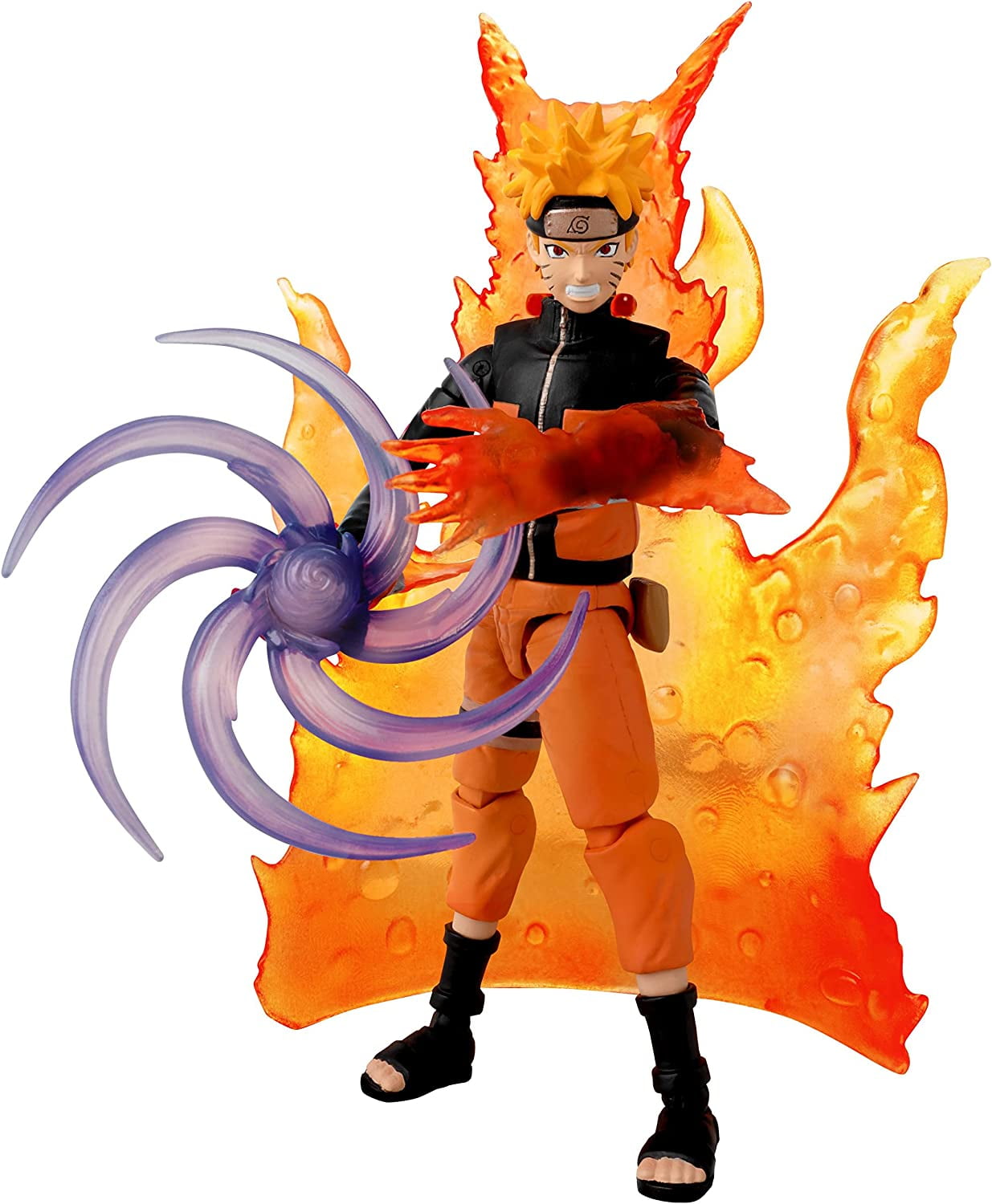 Bandai America: Anime Heroes Naruto Uzumaki Tailed Beast Cloak Action Figure with Articulation (6")