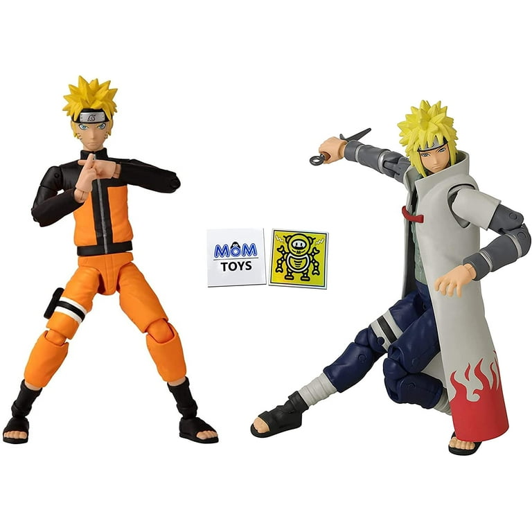  Bandai Anime Heroes Namikaze Minato Figuras de acción Hokage  Anime Bundle con 2 calcomanías My Outlet Mall