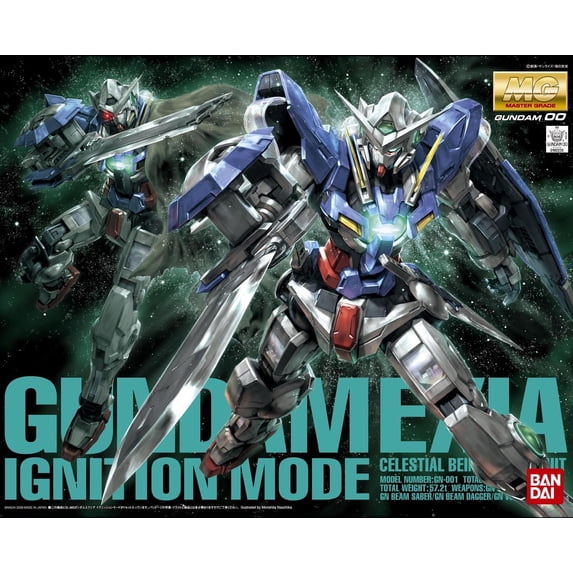 Bandai Gundam Exia Ignition Mode Celestial Being Mobile Suit GN-001 1/100 Scale Model Kit MG Gundam 00 61015