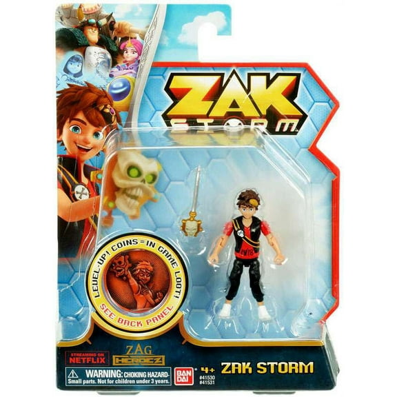 Bandai Heroez Zak Storm Pirate Action Figure with Calabrass Sword and Treasure Coin