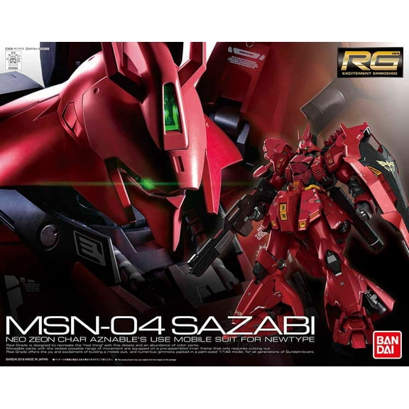 Bandai Hobby Gundam Char's Counterattack Sazabi RG 1/144 Model Kit