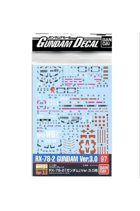 Bandai 2247096 GD-97 MG 1/100 RX-78-2 Gundam Ver.3.0 Waterslide Decal Sheet