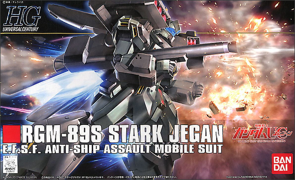 BANDAI HOBBY HGUC 1/144 Stark Jegan Model Kit, Beam Rifle, Beam