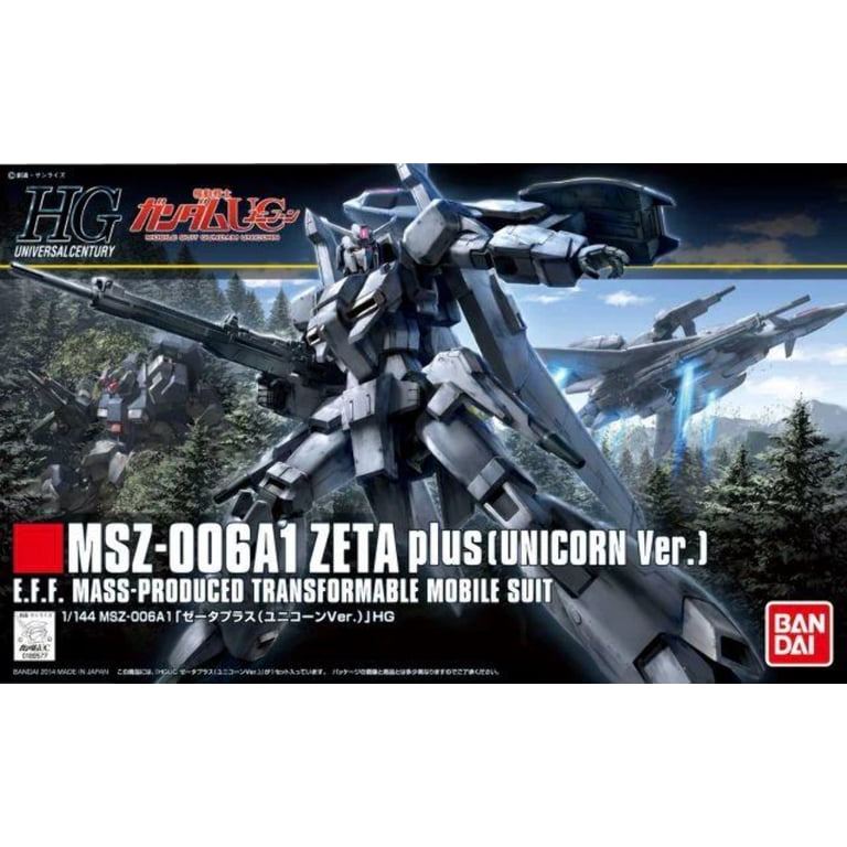 Bandai Hobby HGUC #182 MSZ-006A1 Zeta Plus Unicorn Ver. Plastic