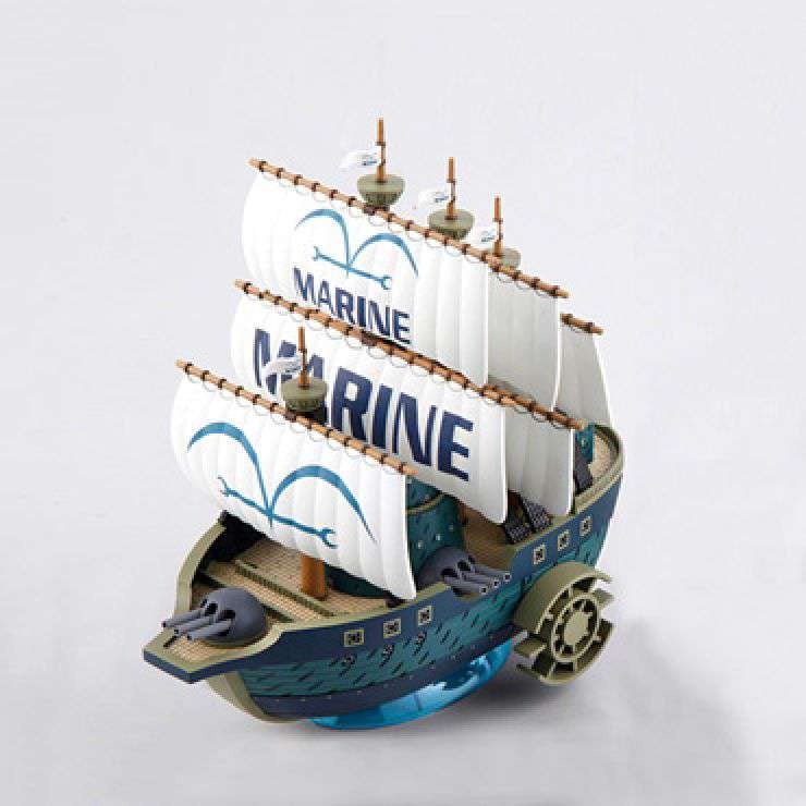 Marine Warship Model Kit with Ocean Surface Effect