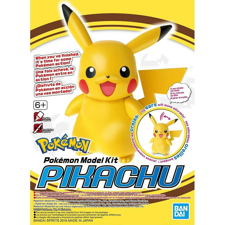 Bandai Hobby Pikachu Pokemon Model Kit, Posable Figure, No Tools