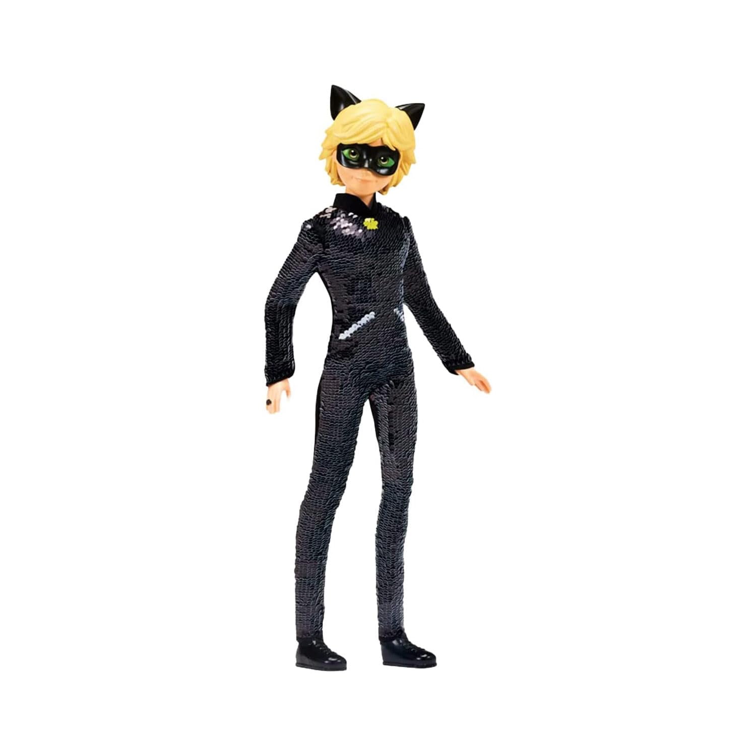 Bandai Miraculous Sequin Fashion Flip Adrien To Cat Noir 26cm Articulated Toy