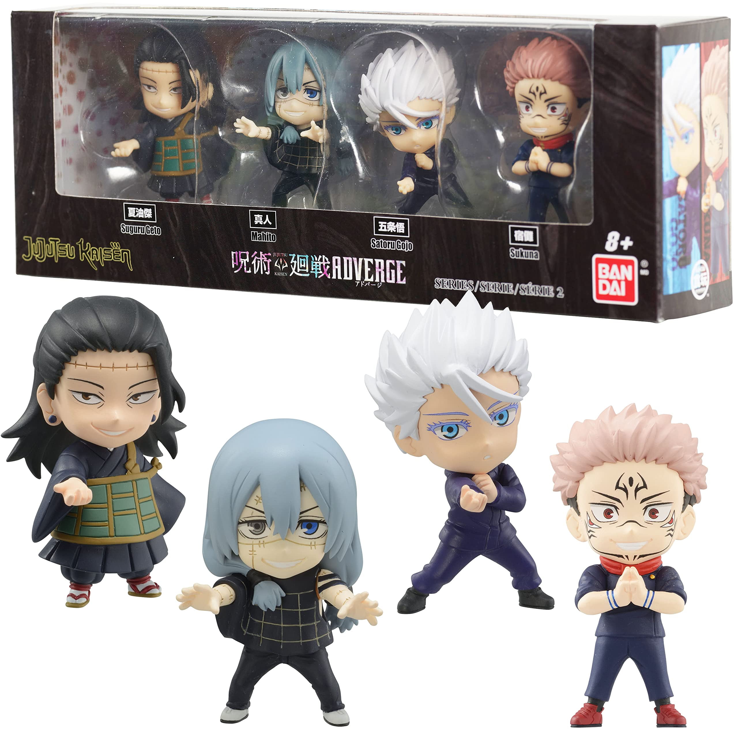 Bandai Namco - Jujutsu Kaisen Adverge Figure Box Set D (Satoru Gojo, Ryomen Sukuna, Suguru Geto, Mahito), Adverge Figure Box Set