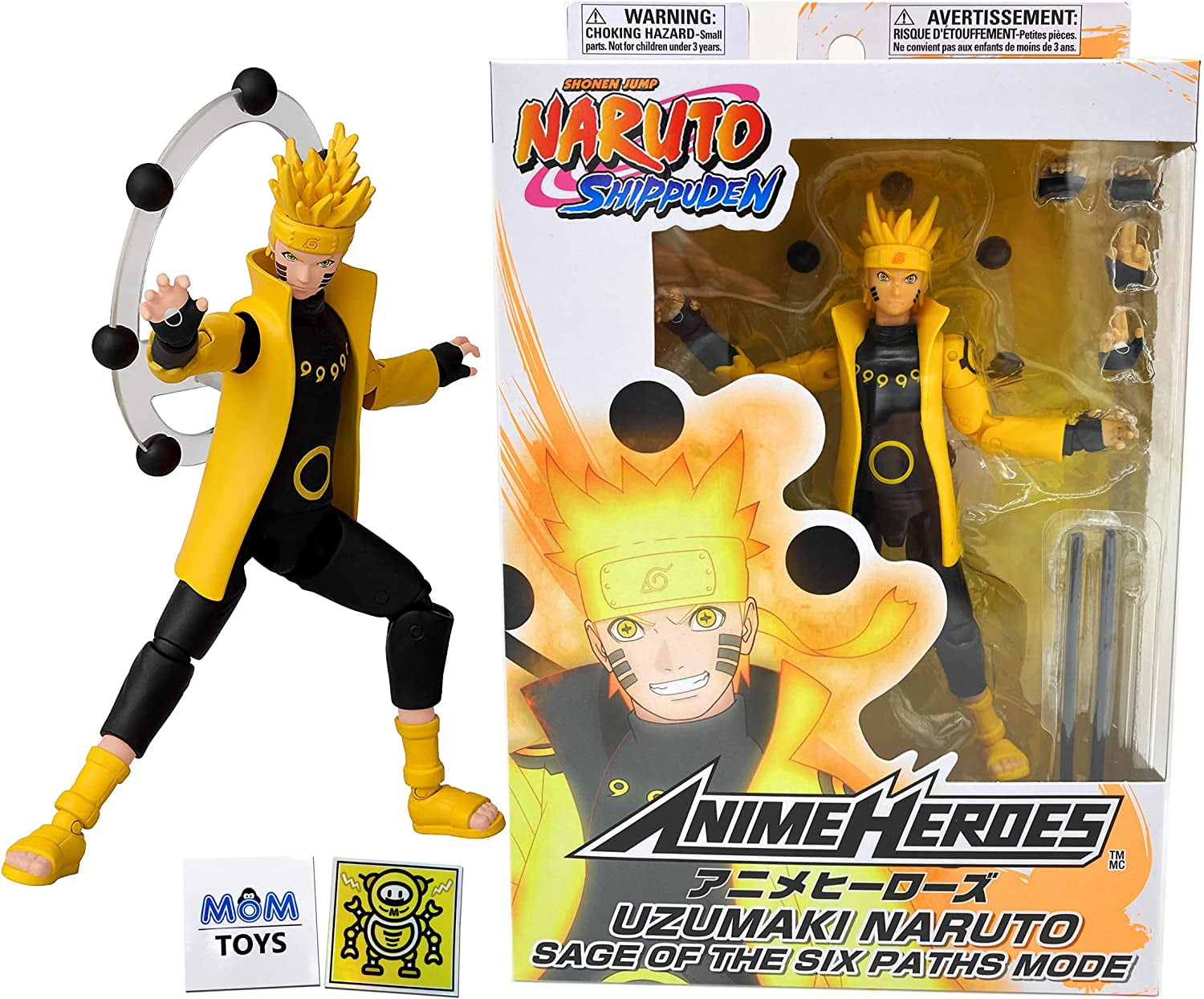 Bandai Anime Heroes Naruto - Naruto Uzumaki 6.5-in Action Figure with  Accessory Pack