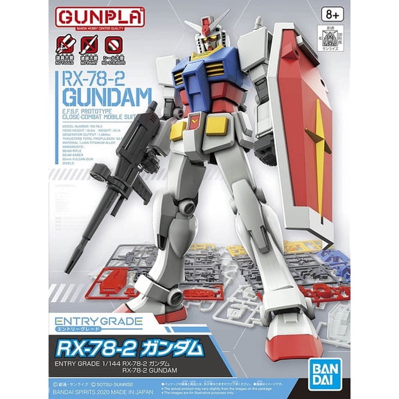 Bandai Spirits RX-78-2 Gundam 1/144 Scale Entry Grade Figure Model Kit