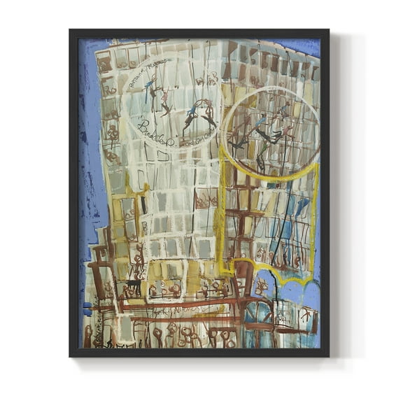 Bandaloo I Framed Print in Black Solid Wood Framed Print No Nail Hanging