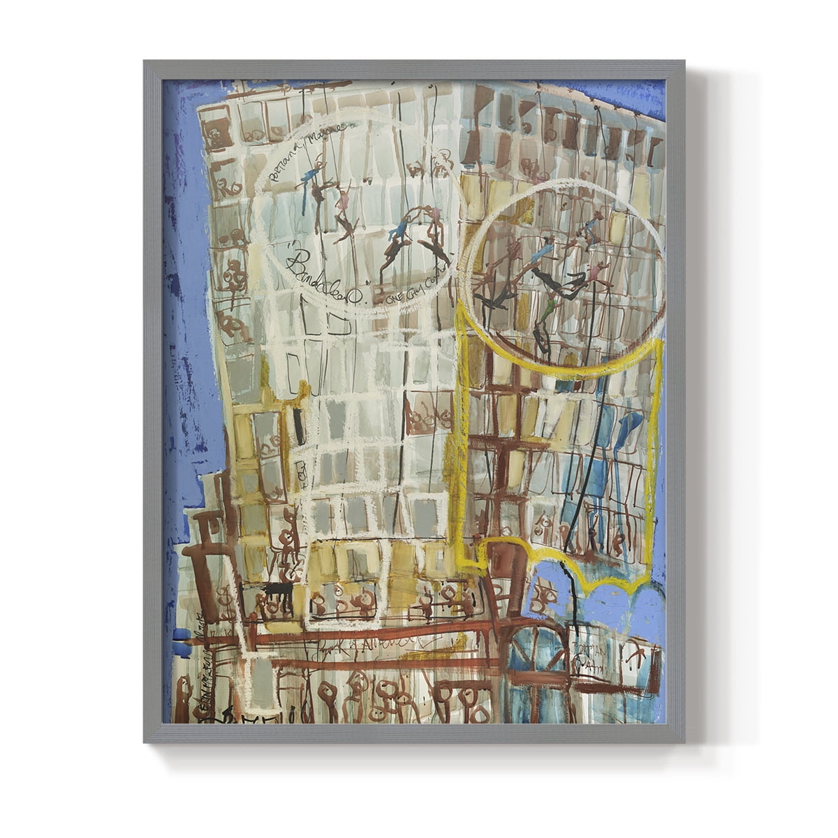 Bandaloo I Framed Print in Gray Solid Wood Framed Print No Nail Hanging