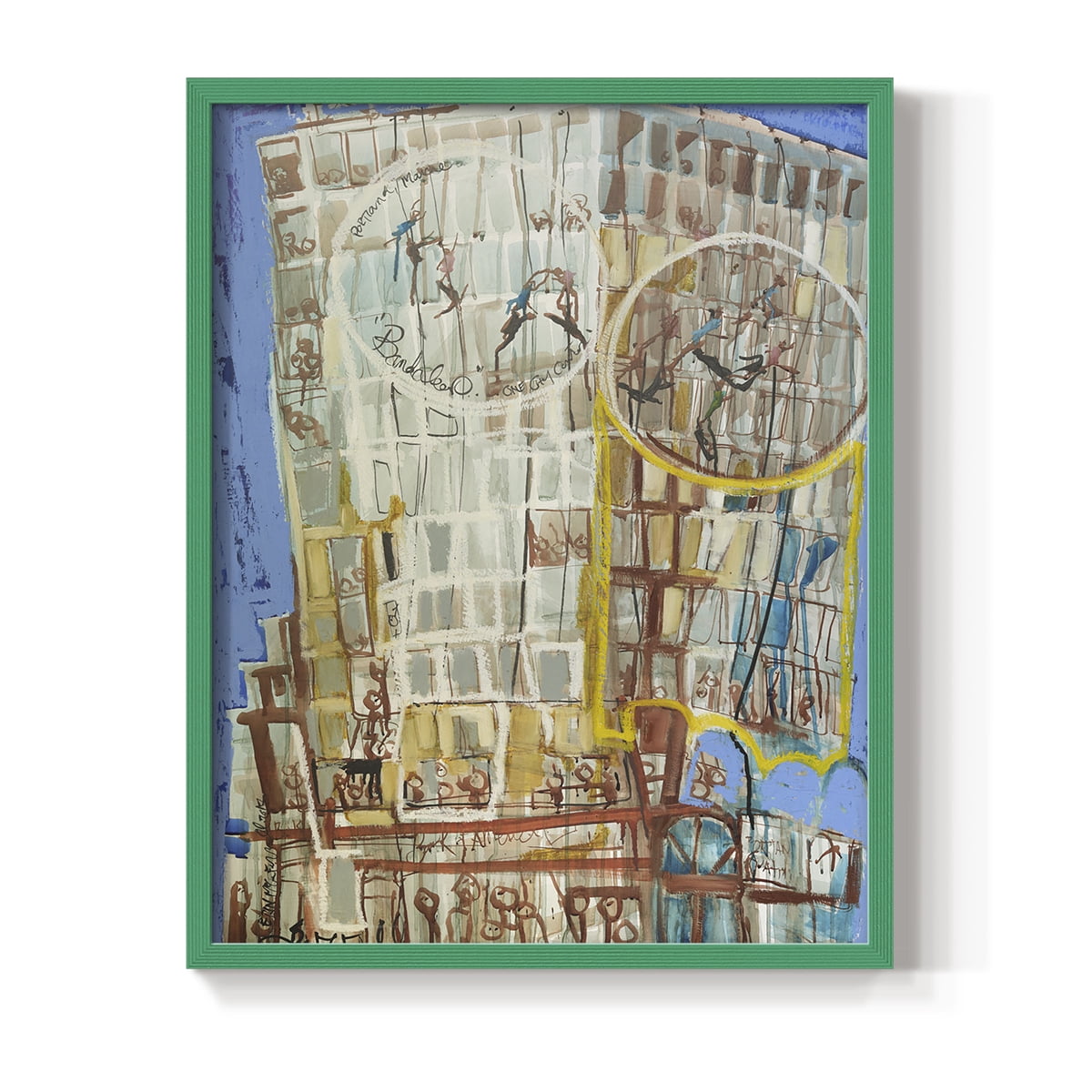 Bandaloo I Framed Print in Green Solid Wood Framed Print No Nail Hanging