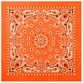 thumbnail image 1 of Bandana 12 Pcs Face Protection Paisley Print Cotton Head Wrap Face Mask Orange, 1 of 15