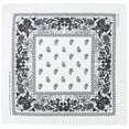 thumbnail image 1 of Bandana 3 Pc Face Protection Paisley Print Cotton Head Wrap Face Mask White, 1 of 15