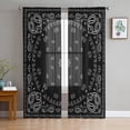 thumbnail image 1 of Bandana Black Tulle Curtains For Living Room Bedroom Transparent Tulle Curtains Window Drapes Sheer Curtain, 1 of 5