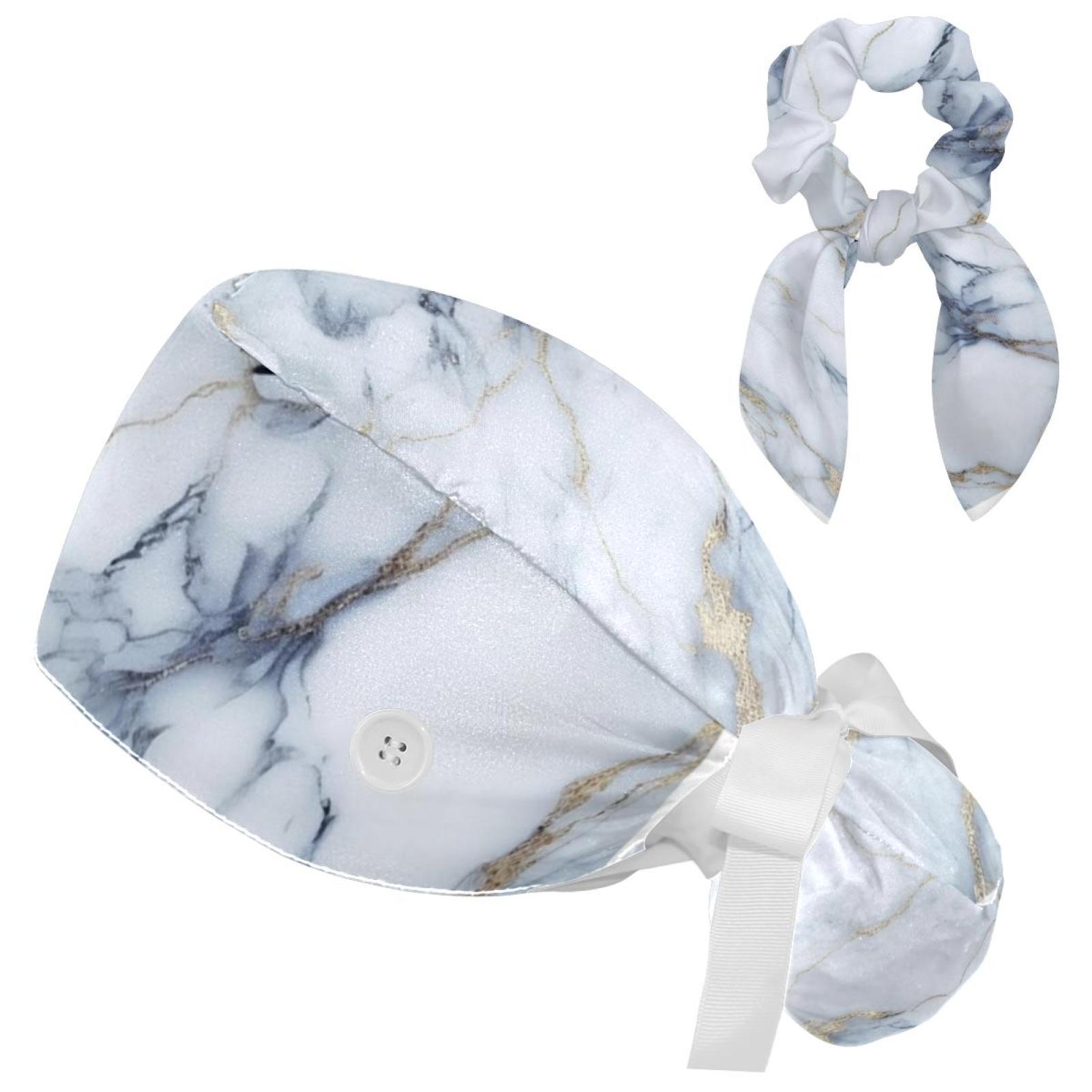 Bandana Caps with Sweatband and Hair Scrunchiesfor Women Liner Beanie