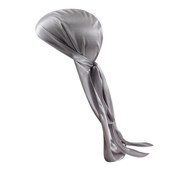 Bandana Doo Durag Headwear Long Tail Soft Silk Pirate Cap Wrap Women Men .Deco Y1K0