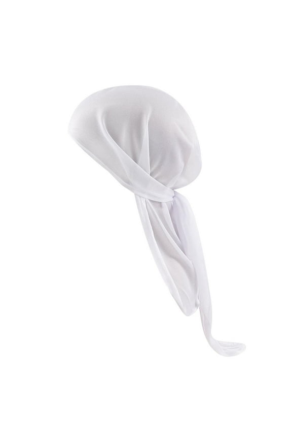 Bandana Doo Durag Headwear Long Tail Soft Silk Pirate Cap Wrap Women/Men Unis дι