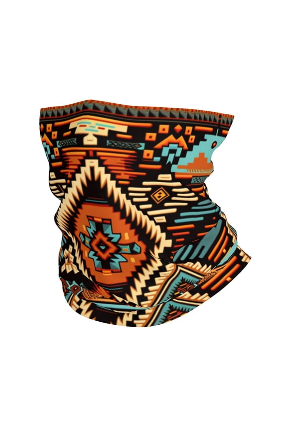 Bandana Face Mask Headwear Neck Gaiter Dust Wind Scarf Balaclava - Aztec Baja Western Native southwest