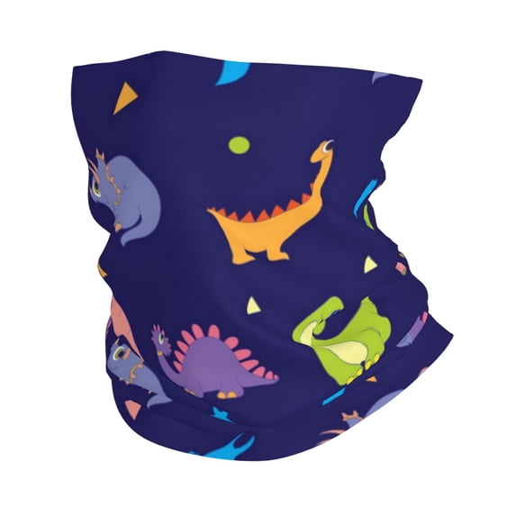 Bandana Face Mask Headwear Neck Gaiter Dust Wind Scarf Balaclava - Colorful dinosaurs cute Dinosaur Dino