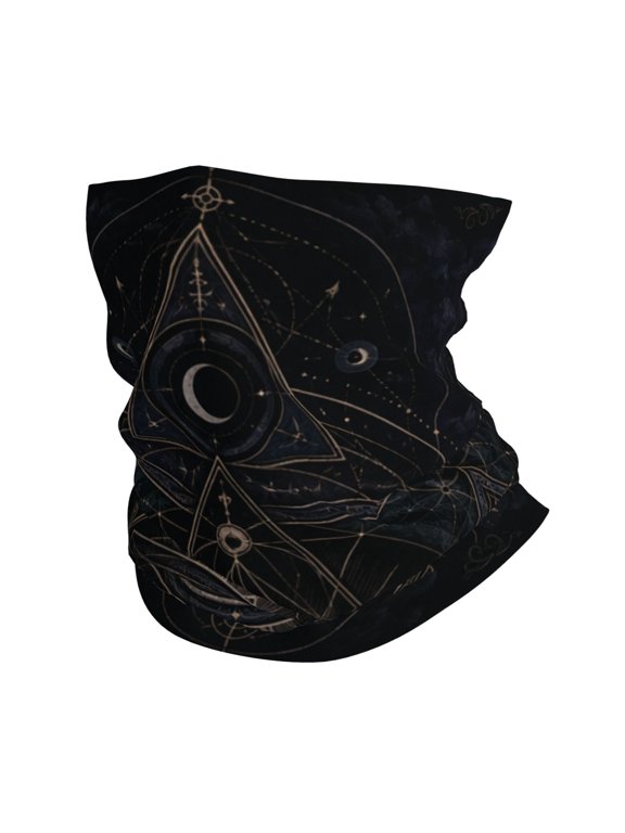 Bandana Face Mask Headwear Neck Gaiter Dust Wind Scarf Balaclava - Mystical Gothic Geometry Series