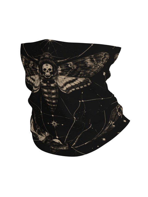 Bandana Face Mask Headwear Neck Gaiter Dust Wind Scarf Balaclava - Vintage Death's-Head Hawkmoth