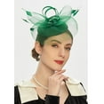 thumbnail image 1 of Bandana Headband, Green Tea Party Fascinator Kentuckys Derbys Pillbox Hat Headband For Cocktail, Bandana Headbands for Women, One Size, Hair Bandanas for Women, Bandana Beanie for Women, 1 of 8