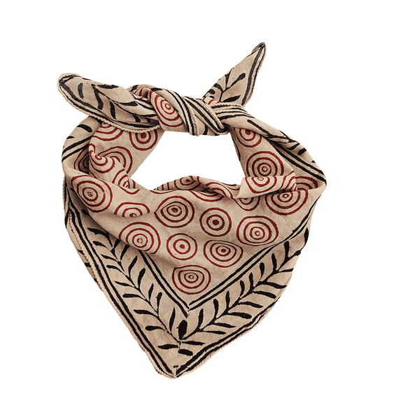 Bandana Headband, Hand Block Print Bandana for women and men - Handmade Organic Cotton Bandana, Best Gift For Her