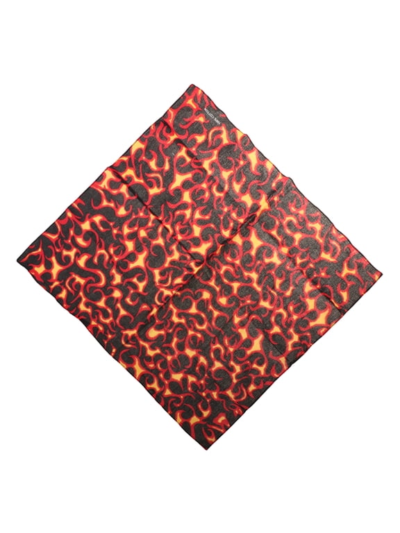 Bandana Kerchief Unisex Hip Hop Flame Print Hair Band Neck Scarf Sports Wrist Wraps for Head Square Scarves Handkerchief
