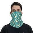 Bandana Neck Gaiter Face Mask Anchor blue print aesthetic Soft