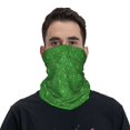 Bandana Neck Gaiter Face Mask Green lightning Glitter B Breathable