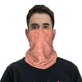 Bandana Neck Gaiter Face Mask Orange Lightning glitter Print