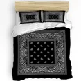 thumbnail image 1 of Bandana Paisley Black White Duvet Cover Bed Bedding Set Double Home Textile Quilt Cover Pillowcases Bedroom Bedding Set No Sheet, 1 of 6