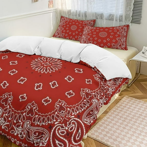 Bandana Pattern 3D Set Duvet Cover Quilt Cover Theme for Twin Size