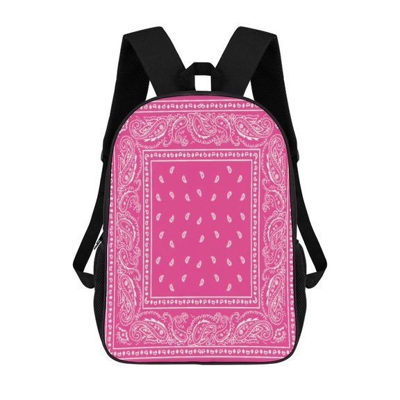 Bandana Pattern Backpack Men Women Teenage Daypack College Canvas Bags Lightweight