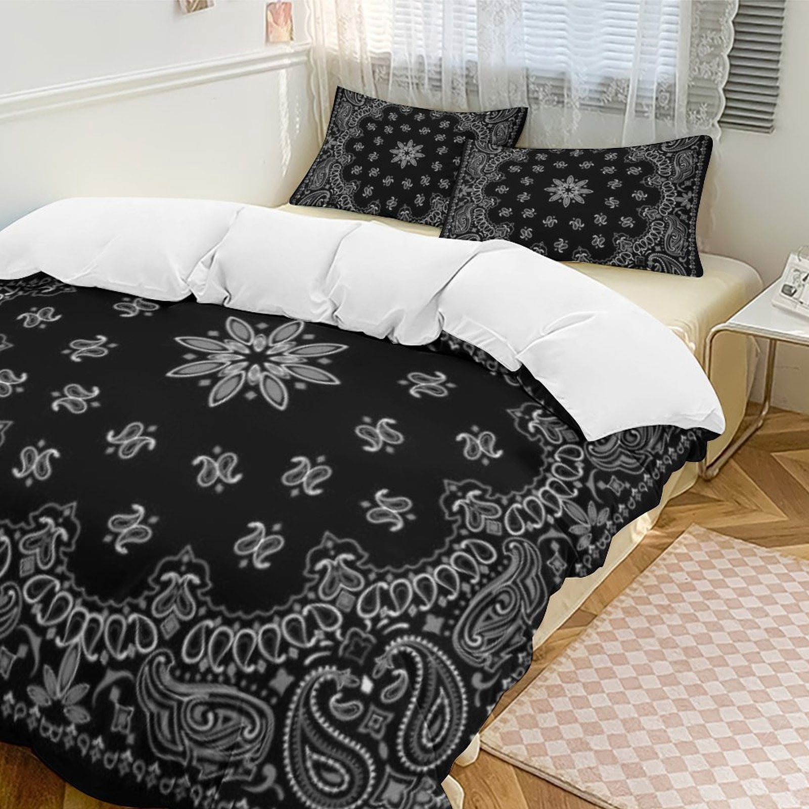 Bandana Pattern Bedding Set Duvet Cover Couple Bedclothes Pillowcase Customized Home Textiles Bed Set for Full Size