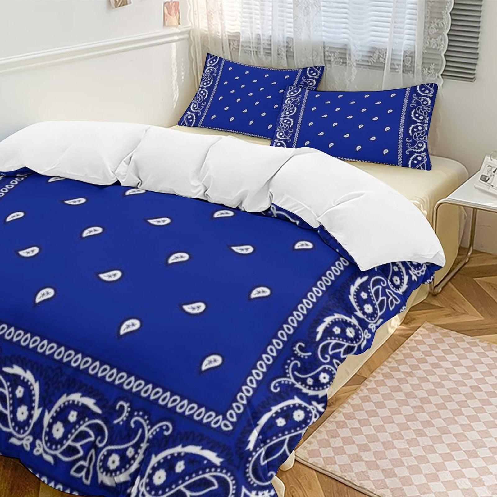 Bandana Pattern Bedding Set Duvet Cover Couple Bedclothes Pillowcase Customized Home Textiles Bed Set for Queen Size