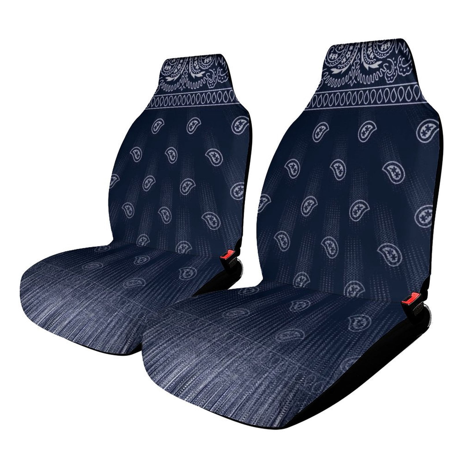 Bandana Pattern Car Seat Covers,Universal Auto Front Seats Protector Fits for Car,SUV Sedan,Truck
