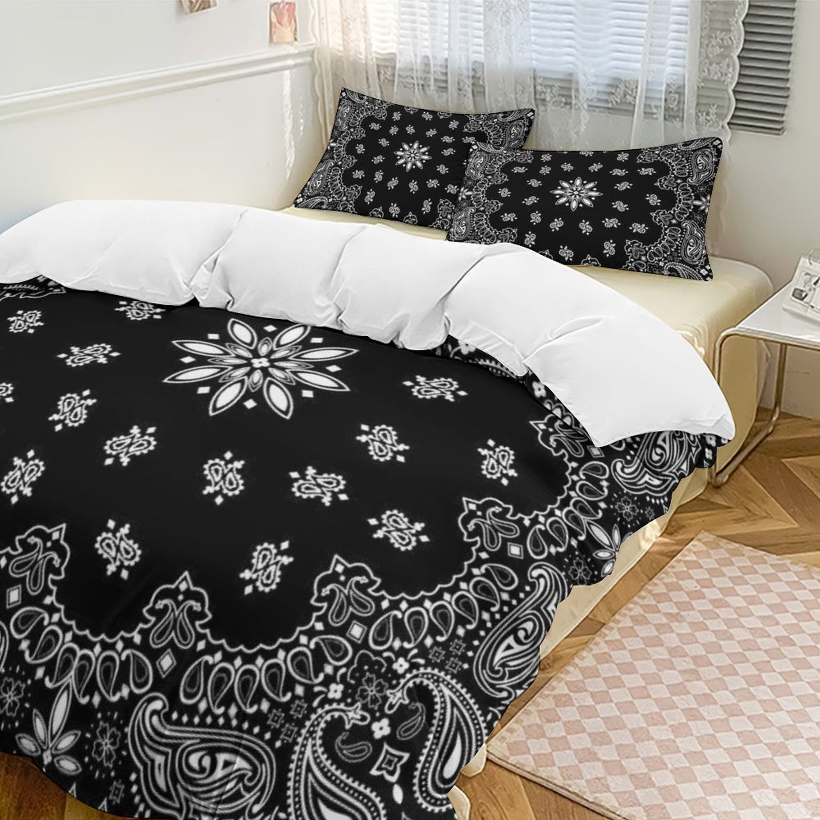Bandana Pattern Set Duvet Cover Bedding Set Duvet Cover Polyester Quilt Cover for Queen Size