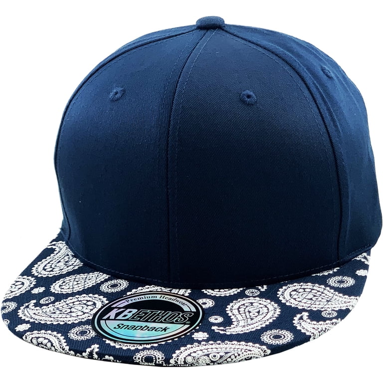 Bandana Print Brim Snapback Hat Baseball Cap - Walmart.com