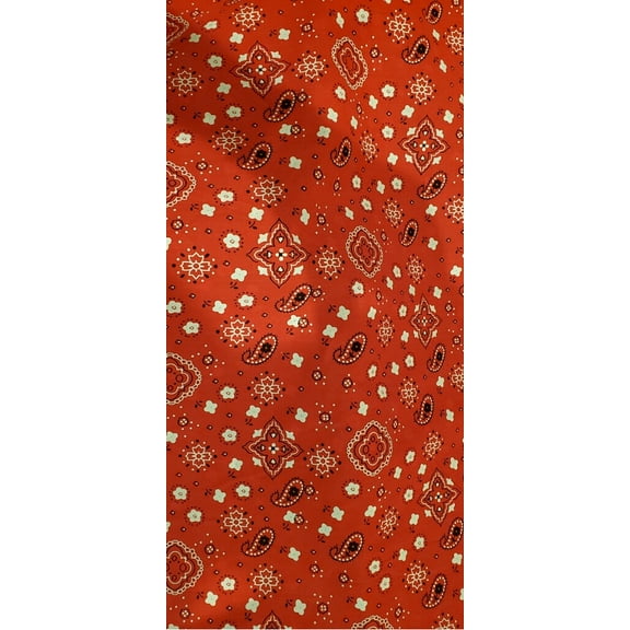 Bandana RED Poly Cotton 58 Inch Wide Fabric by The Yard