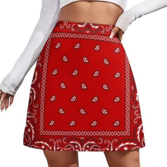 Bandana - Red Mini Skirt elegant skirts for women mini skirt skirt set