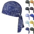 thumbnail image 1 of Bandana Running Hat Durag, Elastic Cycling Sports Cap, Sweat Bands, Cooling Paisley Head Covering for Men and Women Navy one size, 1 of 8