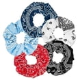 thumbnail image 1 of Lookseven Women Cotton Bandana Print Hair Ties, Paisley, 5 ct, 1 of 15